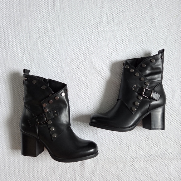 Prima Donna Shoes - Prima Donna Black Studded Heeled Boots